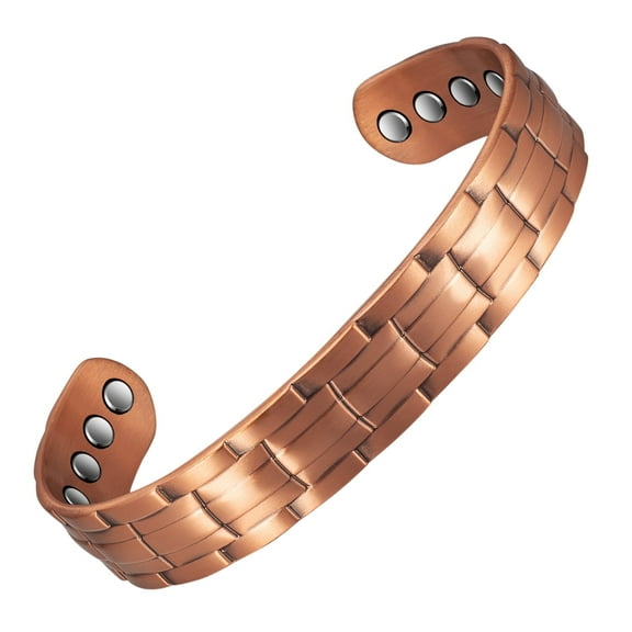 Wolle, Magnetic Bracelet, Copper, 7.08"