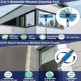 thumbnail image 3 of 20+ Feet Reach 2 in 1 Window Washing Squeegee & Duster with Extension Pole, Natubeau Window Cleaning Tool with 2 Replace Pad for Home Indoor Outdoor Window Washing, Blue, 3 of 10