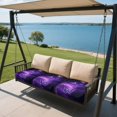 thumbnail image 4 of Xoenoiee Purple Butterfly Galaxy Print Stretch Patio Cushion Covers Sofa Couch Seat Chair Slipcovers Waterproof Cushion Cover Replacement Furniture Protector for Pets Kids, 4 of 7
