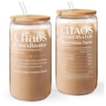thumbnail image 1 of Vaso de vidrio SANDJEST Chaos Coordinator 470 ml con tapa de bambú, 1 of 7
