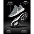 thumbnail image 3 of NY Threads Men's Running Shoes Comfortable and Lightweight Casual Sneakers, 8.5 US, Grey/White, 3 of 7