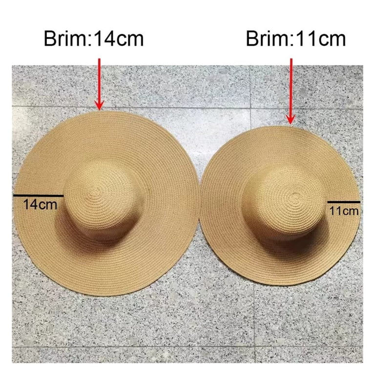 Migroa Big Beach Straw Hats for Women Foldable Summer Wide  display picture 3