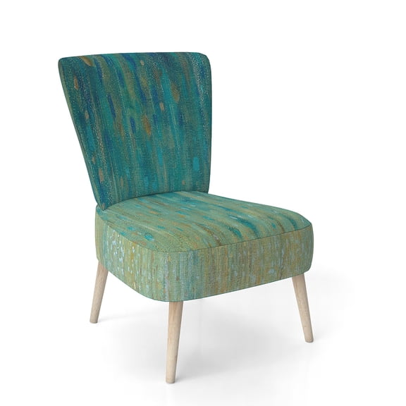 Designart "Rain Abstract Panel" Upholstered Modern Accent Chair - Arm Chair