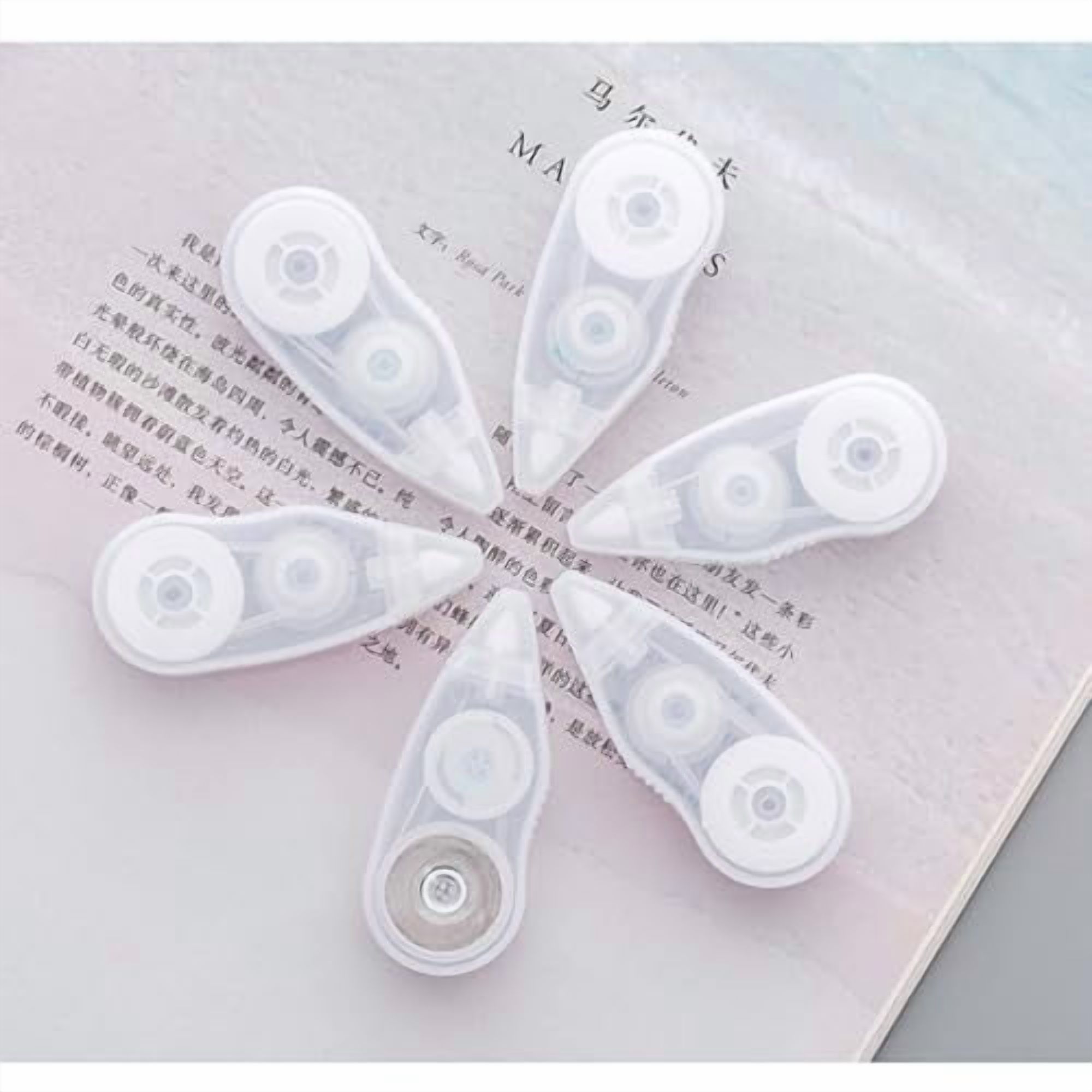 EXCEART 30 Pcs White Gaffers Tape Correction Tape White Out Correction Pens Tape Eraser White Out Tape Wipe Out Tape White Gaffer Tape White Out Correcting Tape Dot Tape Mini Milk Office