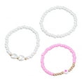 thumbnail image 1 of Femmes Perles Bracelets Mode - 3PCS Délicate Fausse Perle Bracelet Boho Bracelets, 1 of 2