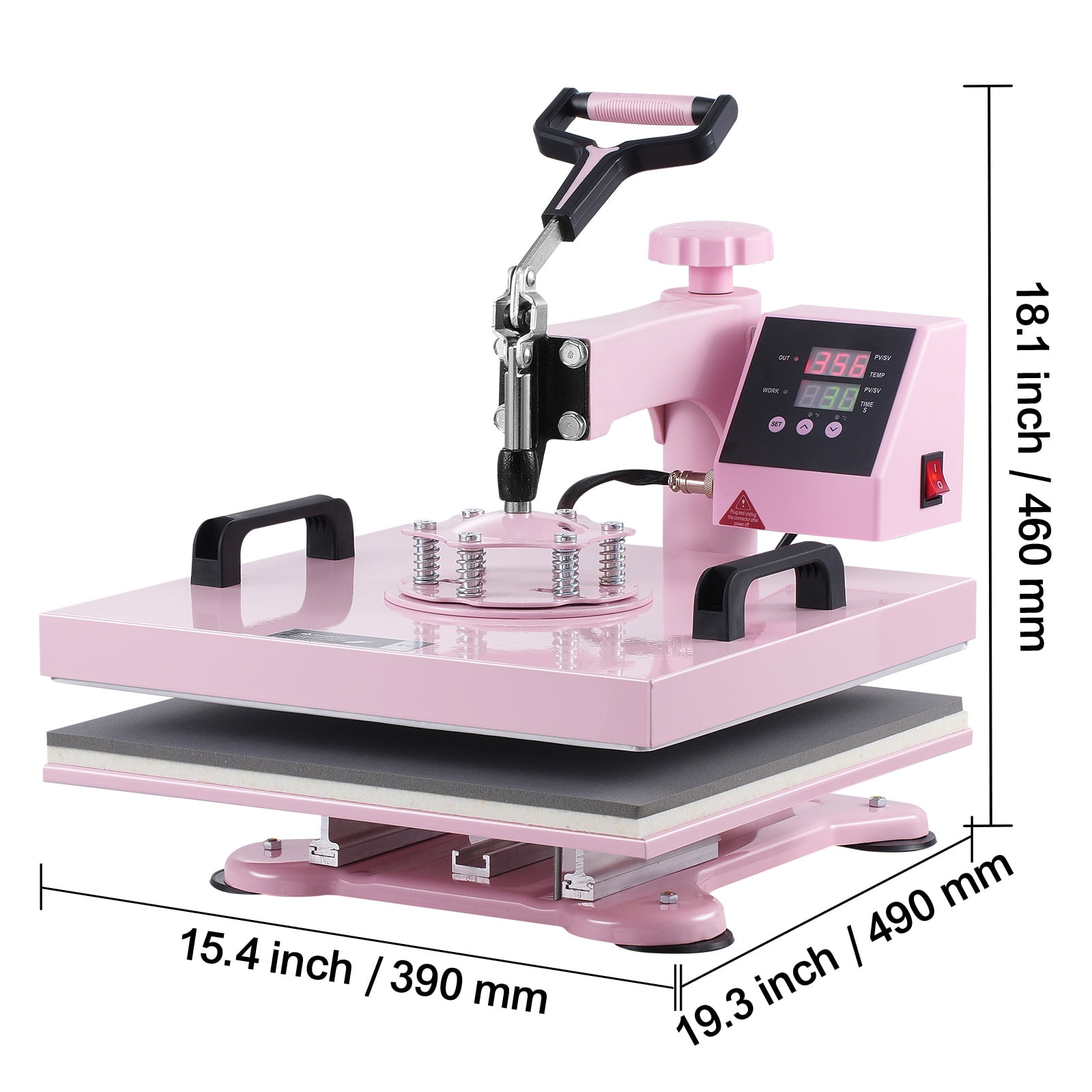 BENTISM Heat Press Machine 6 in 1, 15"X15" Combo Digital Multifunctional Sublimation Heat Transfer Machine, 360 Degree Rotation Swing Away Heat Press for Printing T Shirts Hat Mug Cap Plate 1050W
