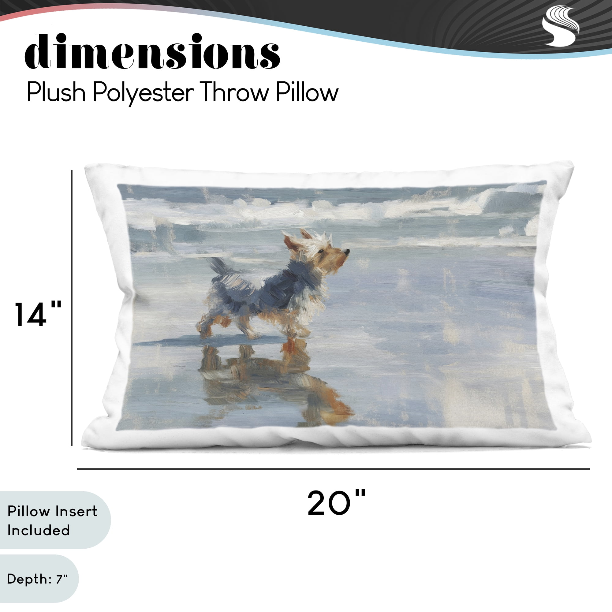 Stupell Industries Yorkie's Quiet Moment Decorative Printed Throw Pillow, design by Svetlana Aleynikova