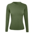 thumbnail image 3 of SHITINN Womens Long Sleeve Stretch Crewneck Ribbed T Shirt Fitted Casual Basic Tops Women's Short Sleeve Tops Womens Tees Loose Fit Womens T Shirts, 3 of 3