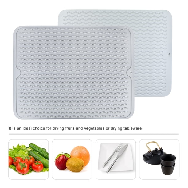 Greenadscape 1Ud Tapete De Cocina Para Y Platos De Silicona Claro Multifuncional