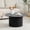 Drum-Black, variant on YOCWO Lift Top Coffee Table with Sliding Door and Round Leg, Fluted Round Coffee Table with Hidden Compartments Storage for Living Room, Walnut