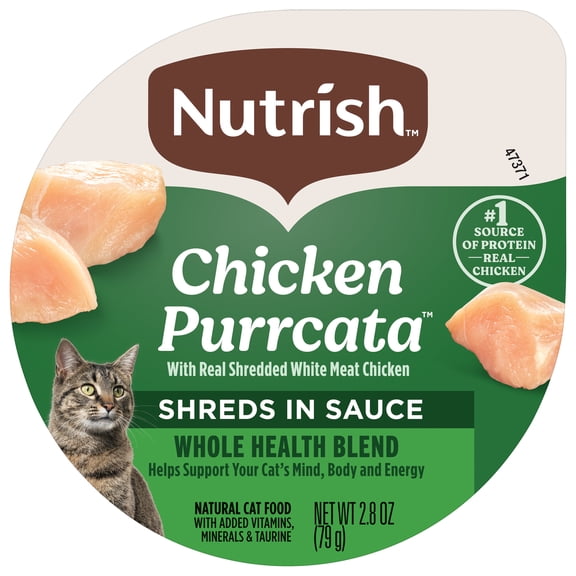 (12 Pack) Rachael Ray Nutrish Natural Wet Cat Food, Grain Free, Chicken Purrcata, 2.8 oz tub