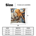 thumbnail image 5 of Octopus with Unique Patterns Covers - Set of 2 Throw Pillows for Home Decor - Available in 16x16, 18x18, 20x20 Inches for Various Occasions, 5 of 6