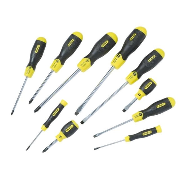 STANLEY - Cushion Grip Screwdriver Set, 10 Piece