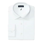 NAUTICA Mens White Easy Care, Collared Slim Fit Stretch Dress Shirt XL 17.5- 34/35