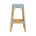 thumbnail image 4 of Home Square Rattan Backless Barstool in Twilight Blue - Set of 2, 4 of 7