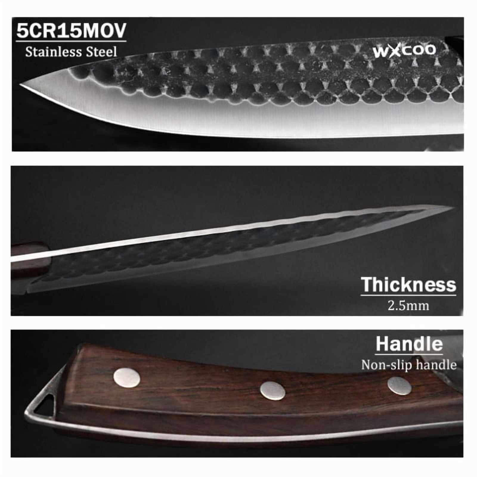 1-3PCS Stainless Steel Utility Knife Chef Knife Multipurpose Knife Boning Knife Sashimi Knife Sharp Cleaver Professional Cooking Knife Kitchen Accessories Kitchen Scissors Fruit Knife Meat Beef Fish