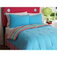 Your Zone Reversible Comforter and Sham Set, Multi Stripe/Skylight