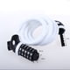 thumbnail image 3 of Candado para bicicleta de alta seguridad Candado de cable en espiral con combinación reiniciable de 5 dígitos Mejor para bicicletas al aire libre, 1.2mx12mm Blanco BANYUO  Electrónica, 3 of 5