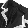 thumbnail image 6 of Wrap Front Jumpsuits for Women Contrast Paneled Long Sleeve Notched Collar Jumpsuit (Black M), 6 of 6