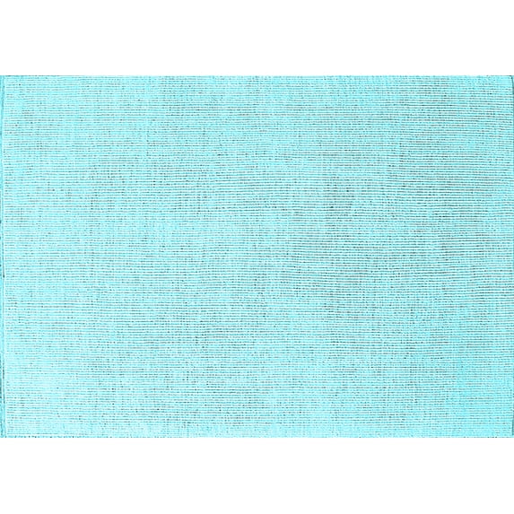 Ahgly Company Indoor Rectangle Solid Light Blue Modern Area Rugs, 5' x 7'