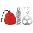 thumbnail image 2 of Trépied de Camping, Trépied Réglable en Acier Inoxydable, Randonnée Extérieure Portable pour le Camping Suspendu, 2 of 8