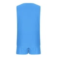 thumbnail image 7 of Zpanxa Two Piece Sets for Women Summer V-Neck Sleeveless Camisole Tops with Pockets Comfy Shirts Biker Shorts Tracksuit Casual Sweat Sets Lounge Sweatsuits Matching Set Sky Blue A M, 7 of 7