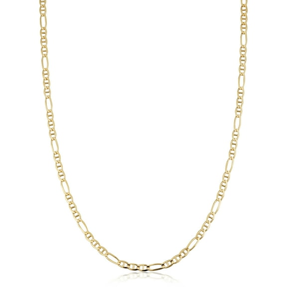 Au Naturale Solid 14k Yellow Gold Ficonucci Link Chain Necklace (18 inch)