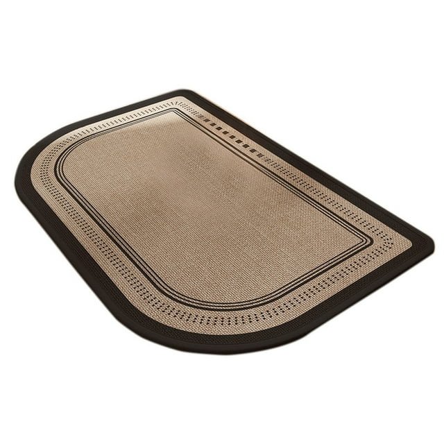 Wmqpnns New Trending Half Bath Mat Fit under Door Non Washable Bathroom Mat with Rubber Backing Absorbent Woven Half Round Shower Rug Flower Bath Rugs 19.69"X31.5"(13 Styles)