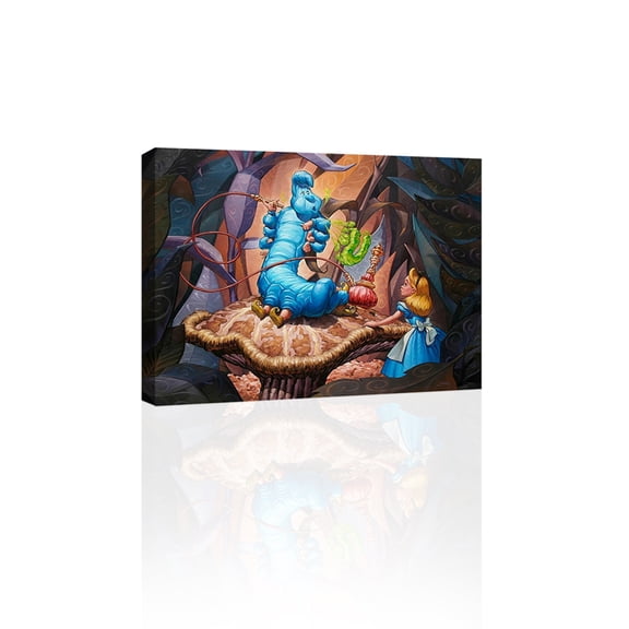 Alice In Wonderland and Absolem the Caterpillar - CANVAS OR PRINT WALL ART