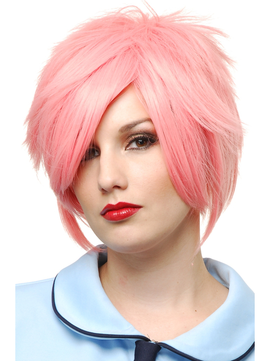 Adult Womens Pink Hot Strawberry Blonde Costume Anime Wig