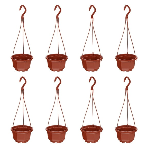 Hanging Flower Planter Plant Pots Wall Plastic Basket Pot Planters Fence Garden Succulent Holder Balcony Plants Railing