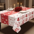 thumbnail image 3 of Tumao 2 Pieces Red Valentines Day Tablecloth Flower Happy Valentine's Day Decorations 54 X 108 inch Table Cover for Anniversary Valentines Wedding Birthday, 3 of 7