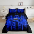 thumbnail image 3 of Feelyou Modern Gamepad Gamer Bedding Comforter Set, Fashion Game Console Gaming Twin Comforter Sets, Futuristic Blue Lines Reversible Bedding Set, Lightweight Room Decor, 2-Piece, 3 of 9