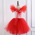 thumbnail image 5 of PMVFHDE Robes Filles Enfant Filles Robe de Concours Noël Fête Point Mignonne Robe Robes Bandeau Ensemble Rouge,8-9 Ans, 5 of 5
