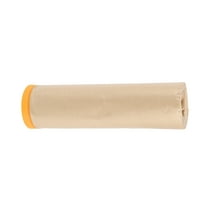 Unique Bargains Pre-Taped Masking Paper Automotive Paint Masking Paper 1 Pcs Kraft Paper Brown Orange,49.21 Ft x 21.65"