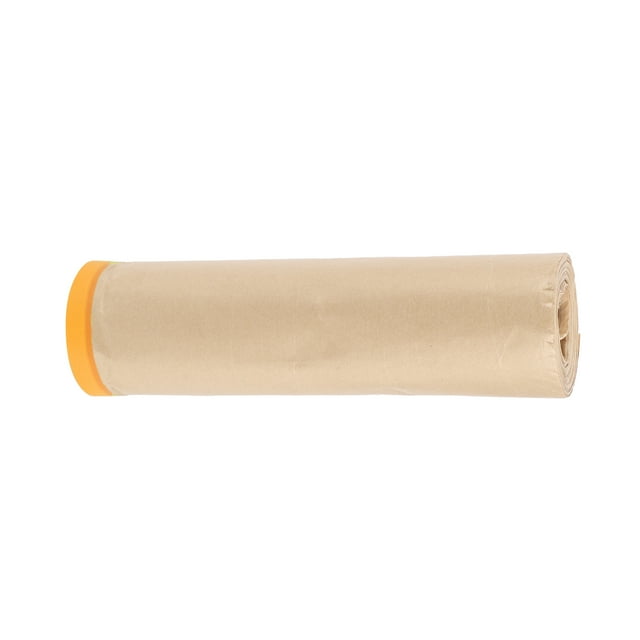 Papel de enmascarar pre-tapeado Unique Bargains para pintura automotriz 1 Pcs papel kraft marrón naranja, 49.21 pies x 21.65"