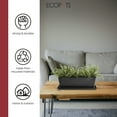 thumbnail image 4 of Ecopots Rectangular In/Outdoor Recycled Plastic Planter Flowerpot Saucer, Dark Grey, 17", 4 of 4