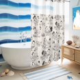 thumbnail image 5 of No Hook Shower Curtain, Vintage Rooster Farmhouse Shower Curtains for Bathroom with See Through Top Window, Grey Farm Animals Waterproof & Washable Bath Curtain Stand Up Stall 36"x72", 5 of 9