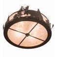 thumbnail image 5 of Meyda Tiffany 200517 Moose At Dusk 4 Light 24" Wide Semi-Flush Drum Ceiling Fixture -, 5 of 7