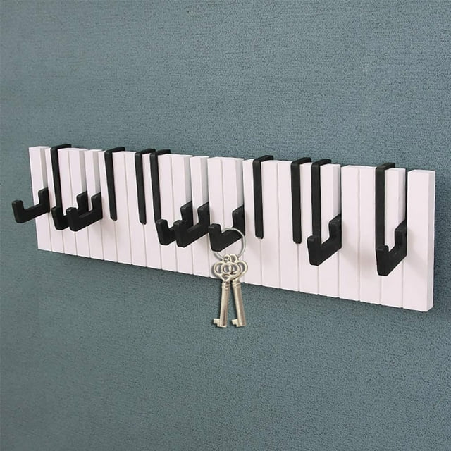 Nilvkv Piano Wooden Coat Racks Piano Hooks Coat Rack Wall Mounted Wooden Coat Hook