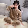 thumbnail image 2 of Hrsba Kids Boys and Girls Satin Like Solid Outfit Set Long Sleeve Top and Pants 2 Piece Loungewear Winter Home Everyday Wear Set, 2 of 6