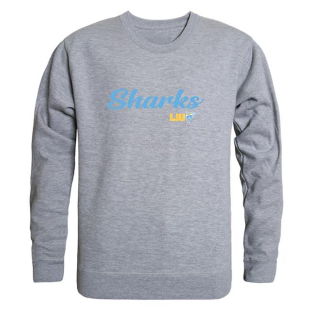 W Republic 556-329-HGY-01 Men Long Island Sharks Script Crew Fleece, Heather Grey - Small