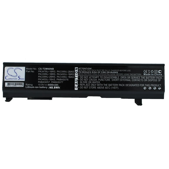 4400mAh PABAS076 PA3399U-1BAS PA3399U-2BAS PA3400U-1BAS PABAS057 PA3399U-2BRS PA3400U-1BRS Battery for Toshiba Satellite A105-S4