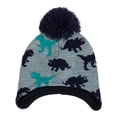 thumbnail image 2 of Dyfzdhu Children Woolen Hat Dinosaur Pattern Boys Girls Thermal Knitted Cap Blue, 2 of 9