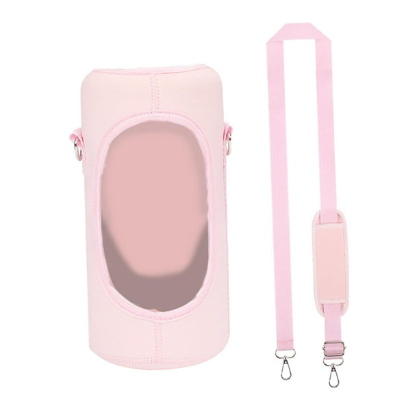 Bolsa de transporte de botella de agua aislada Bolsa de accesorios de botella de con correa de hombro Estuche de medio galón , Rosado