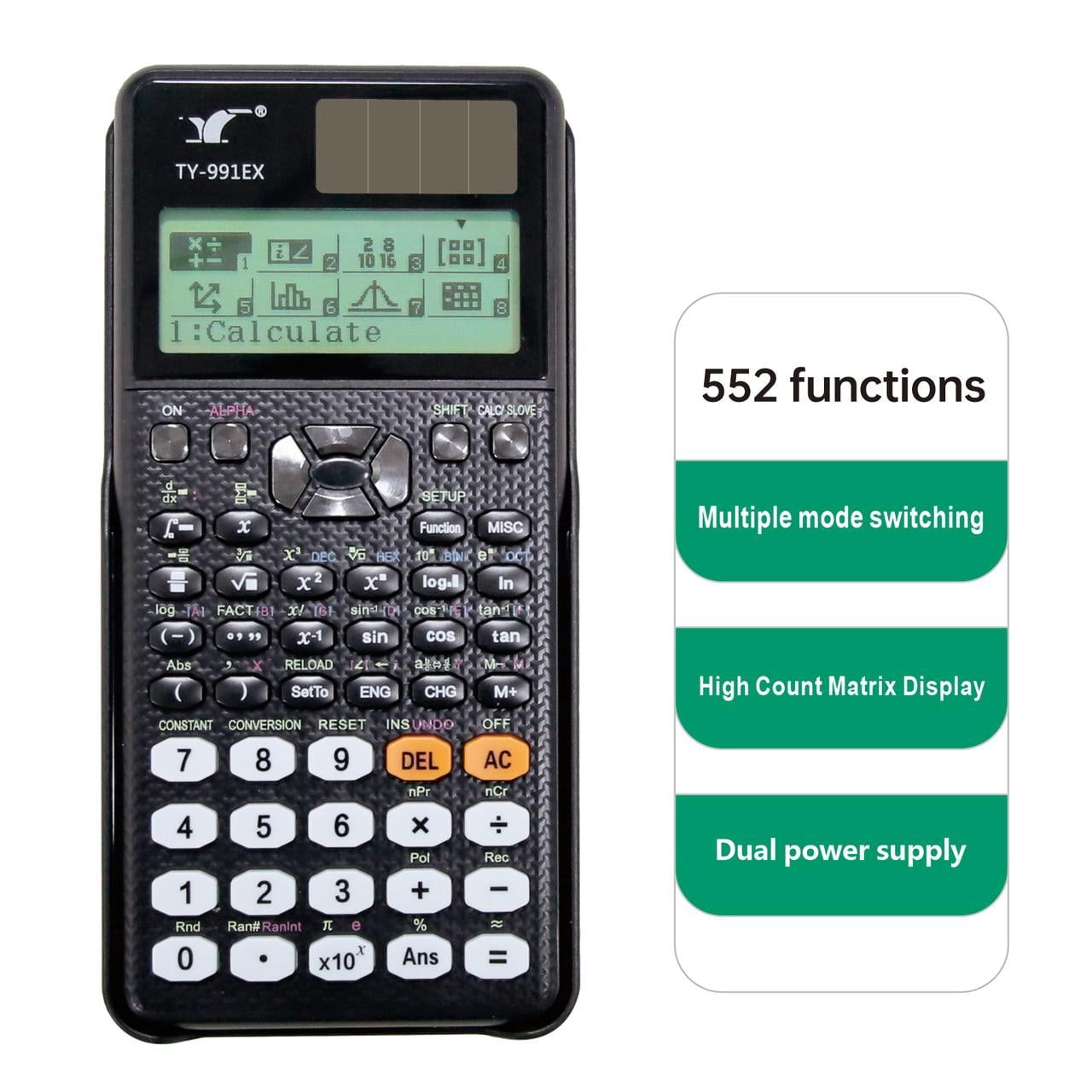 scientific calculator,Display (192*63) Math With Ideal Office