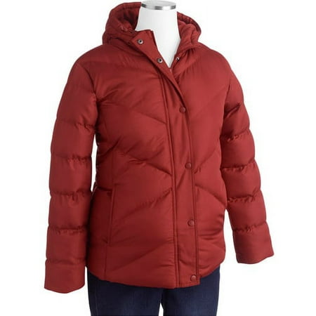 Faded Glory Maternity Puffer Coat with Hood