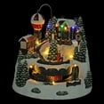 thumbnail image 3 of Alpine Corporation Animated Christmas Village Holiday Tabletop Decor with 17 Multicolor LED Lights, Train, and Hot Air Balloon, 11" L x 11" W x 11" H, 3 of 12