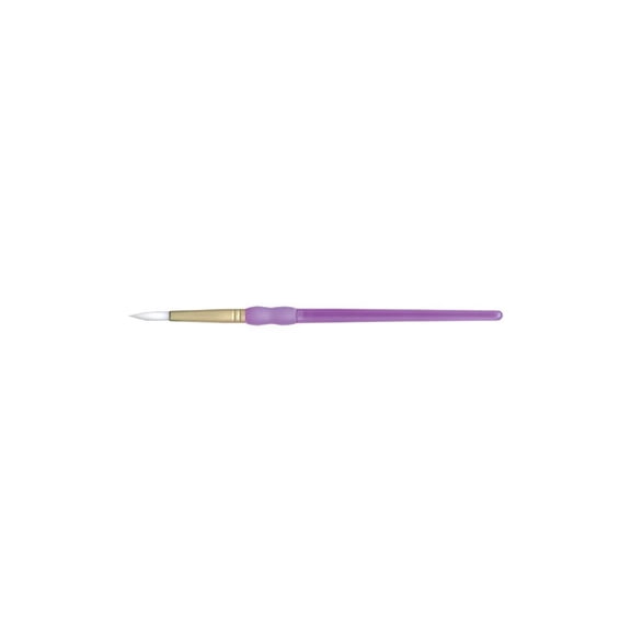 Crafter's Choice White Taklon Round Brush-Size 3