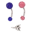 thumbnail image 1 of Anneaux de Ventre en Strass, 3pcs Strass Strass en Alliage Strass Strass Strass Strass Goujons Nombril Construits pour la Précision, 1 of 8